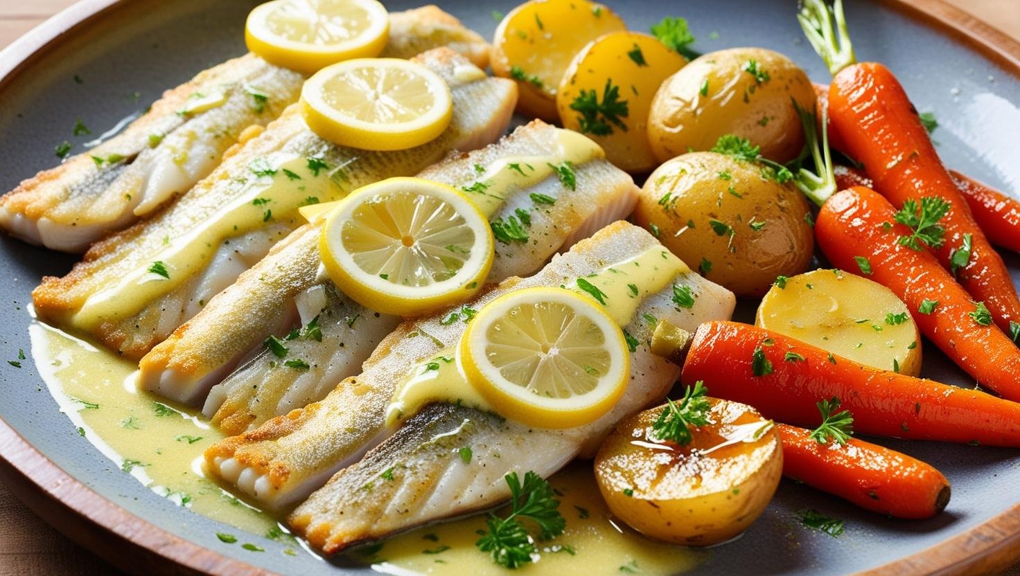 Mehr über den Artikel erfahren Gebratener Barsch mit Petersilienkartoffeln